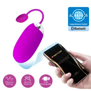 Bala vibradora Abner inalambrica con 12 funciones de vibracion carga USB y control BLUETOOTH via APP