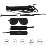 Kit BDSM Ecocuero Látigo Mordaza Esposas