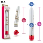 Vibrador de 18cm rigido rojo