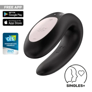 Double Joy Black estimulador para parejas con control via APP