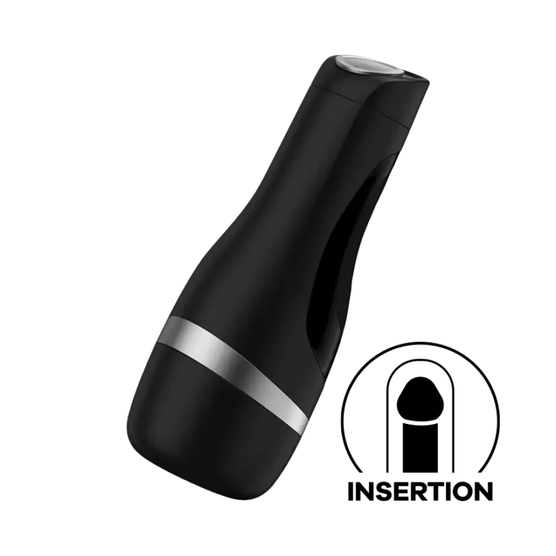 satisfyer men classic masturbators silver front view