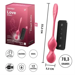 Love Birds 2 Entrenador de suelo pelvico con control remoto + APP