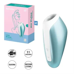 Love Breeze ice Blue succioandor de clitoris y carga USB