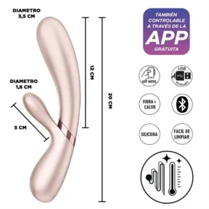 Hot Lover Color Rosa - Vibrador con Efecto de calor - Estimula punto g y el clitoris