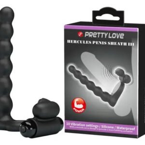 Anillo Compañero Vibrador Pretty Love Hercules Negro Silicona 15.2cm