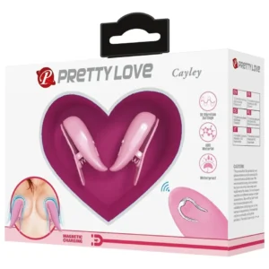 Pinzas Vibradoras Para Pezones Con Control Remoto Carga Usb Rosa